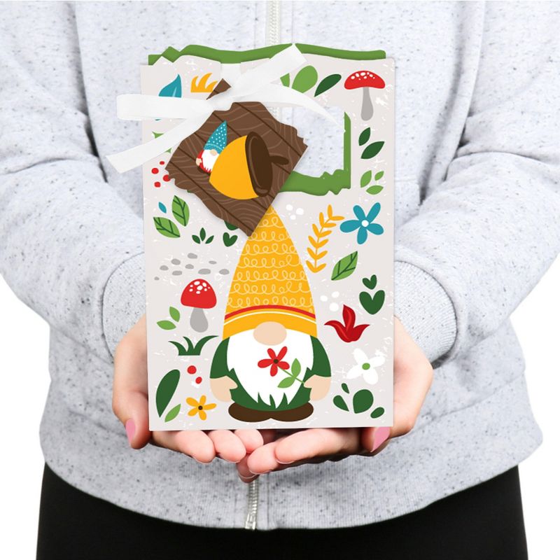 Big Dot of Happiness Adult 50th Birthday - Gold - Square Favor Gift Boxes - Birthday Party Bow Boxes - Set of 12