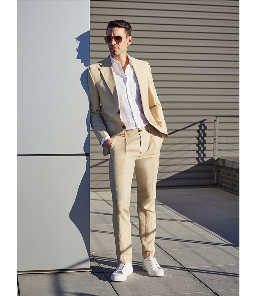 Murano Interstellar Collection Slim-Fit Checked Suit Separates Blazer