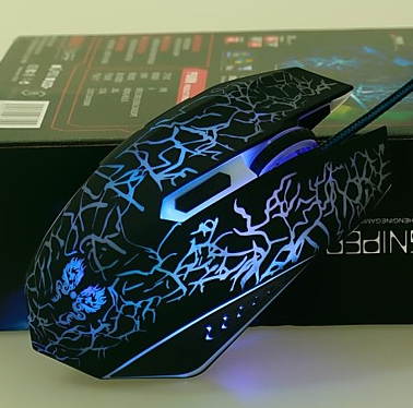 USB Wired Gaming Mouse 2400 DPI 6D With Colorful LED Light Luminous