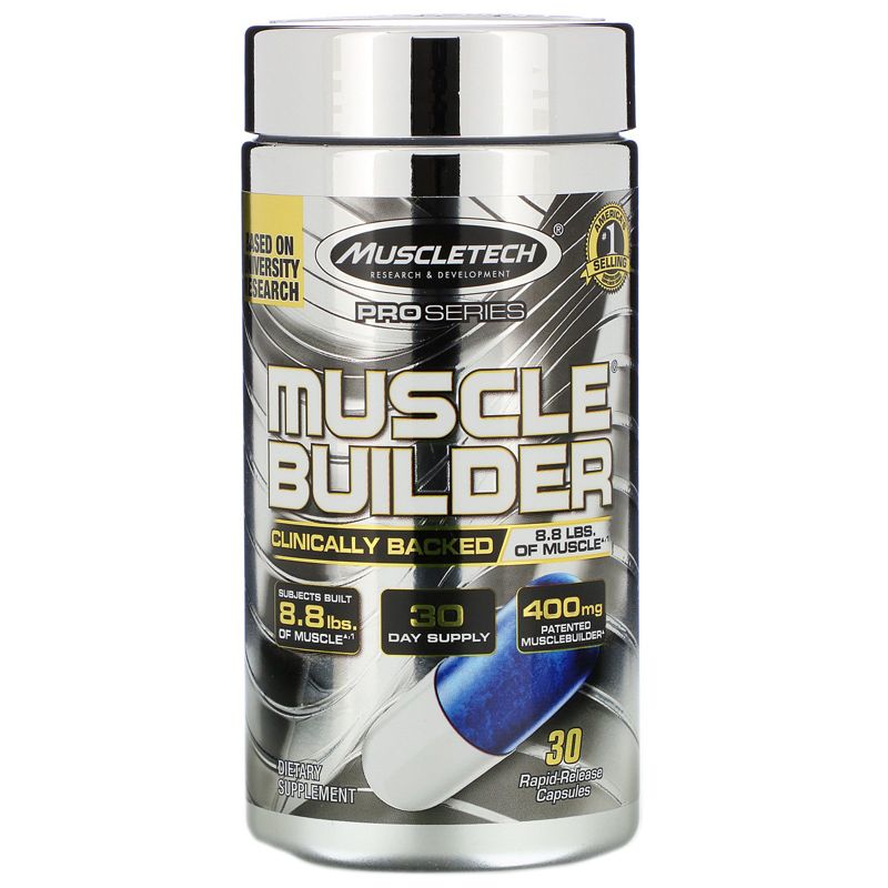 Muscletech Pro Series, Muscle Builder, 30 Rapid-Release Capsules, Sports Nutrition Supplements