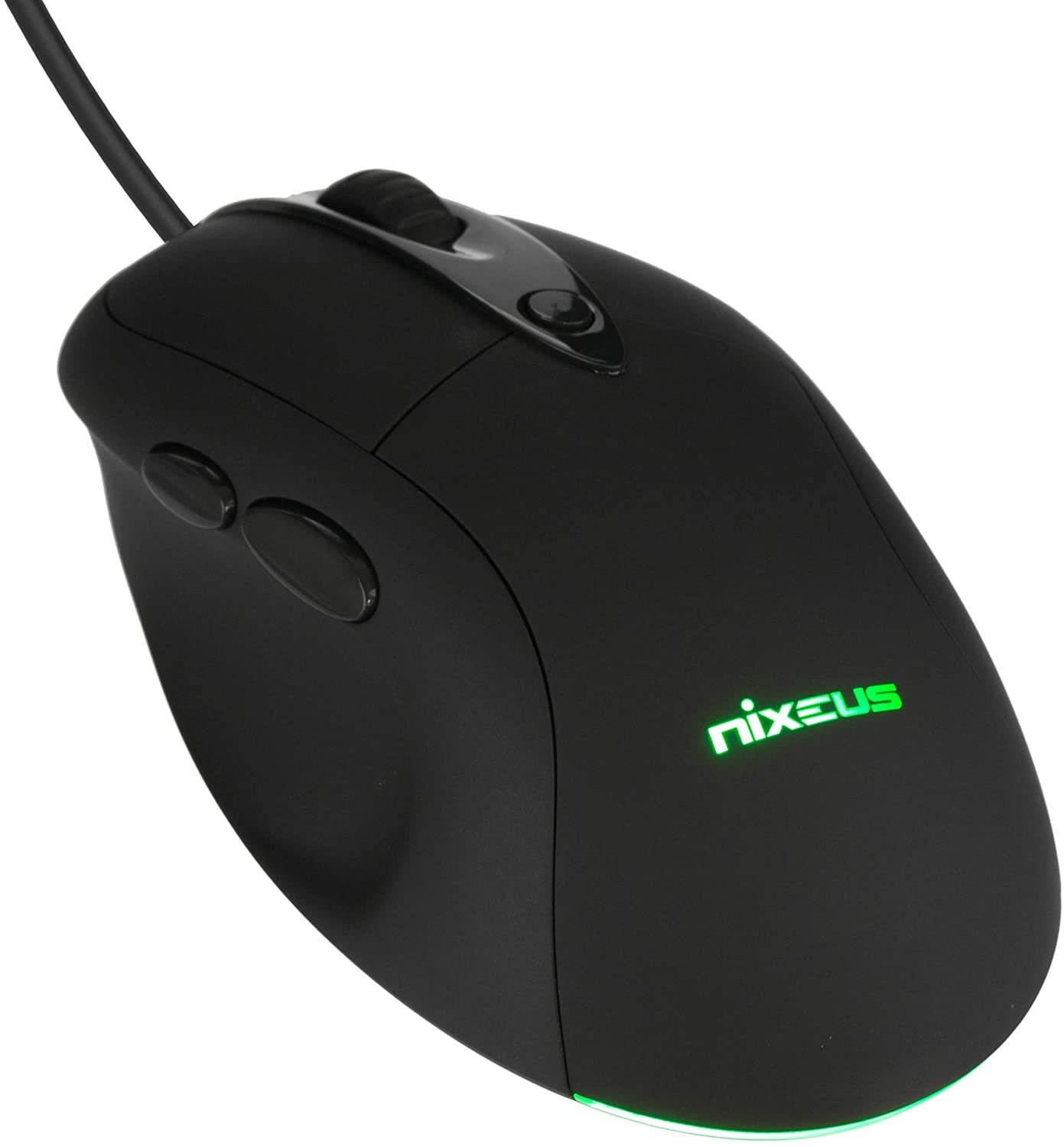 Nixeus Revel FIT Ergonomic Gaming Mouse PMW 3360, Rubberized Black - PC, Mac
