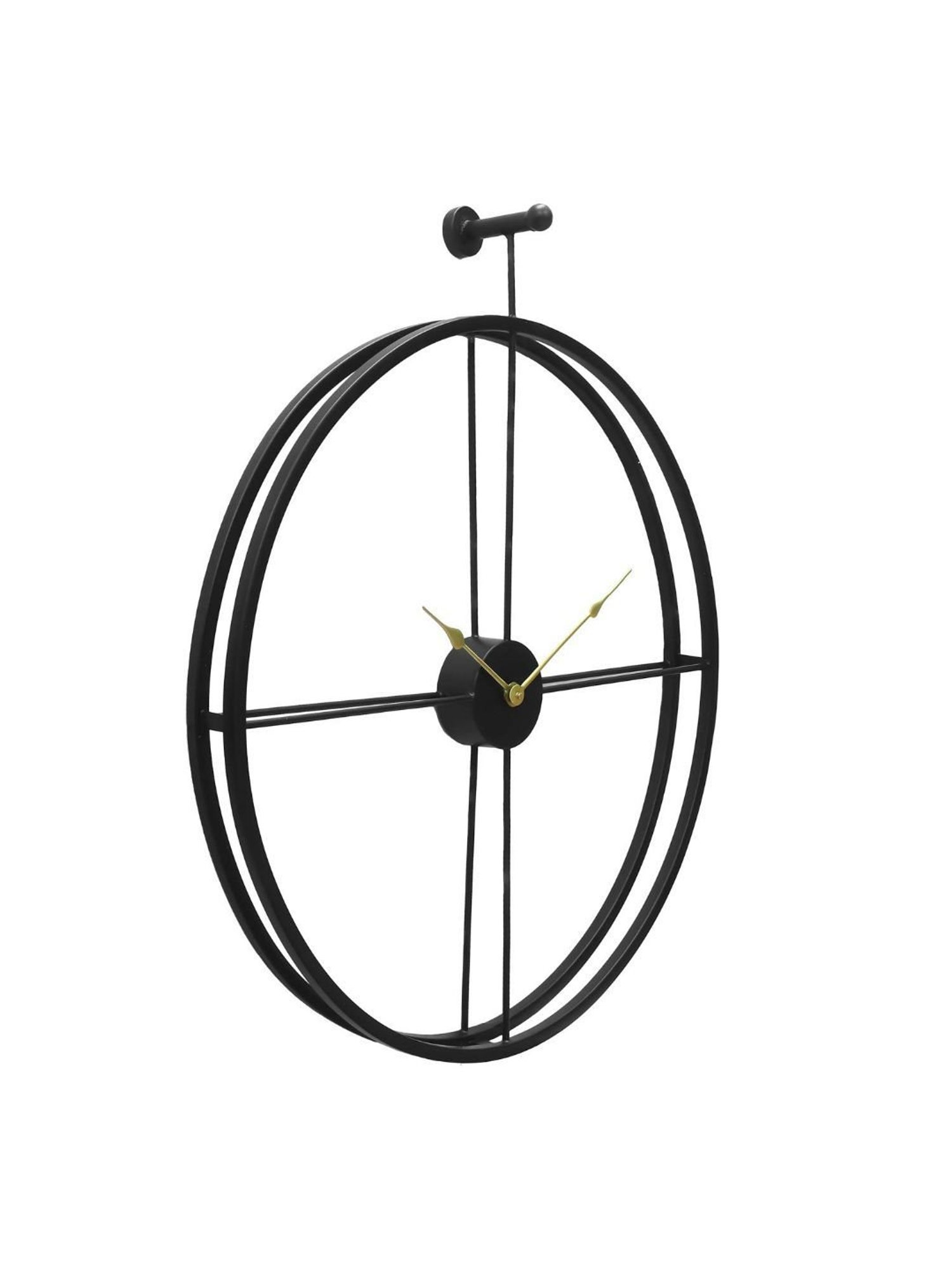 CHRONIKLE Classic Round Black Iron Wall Clock