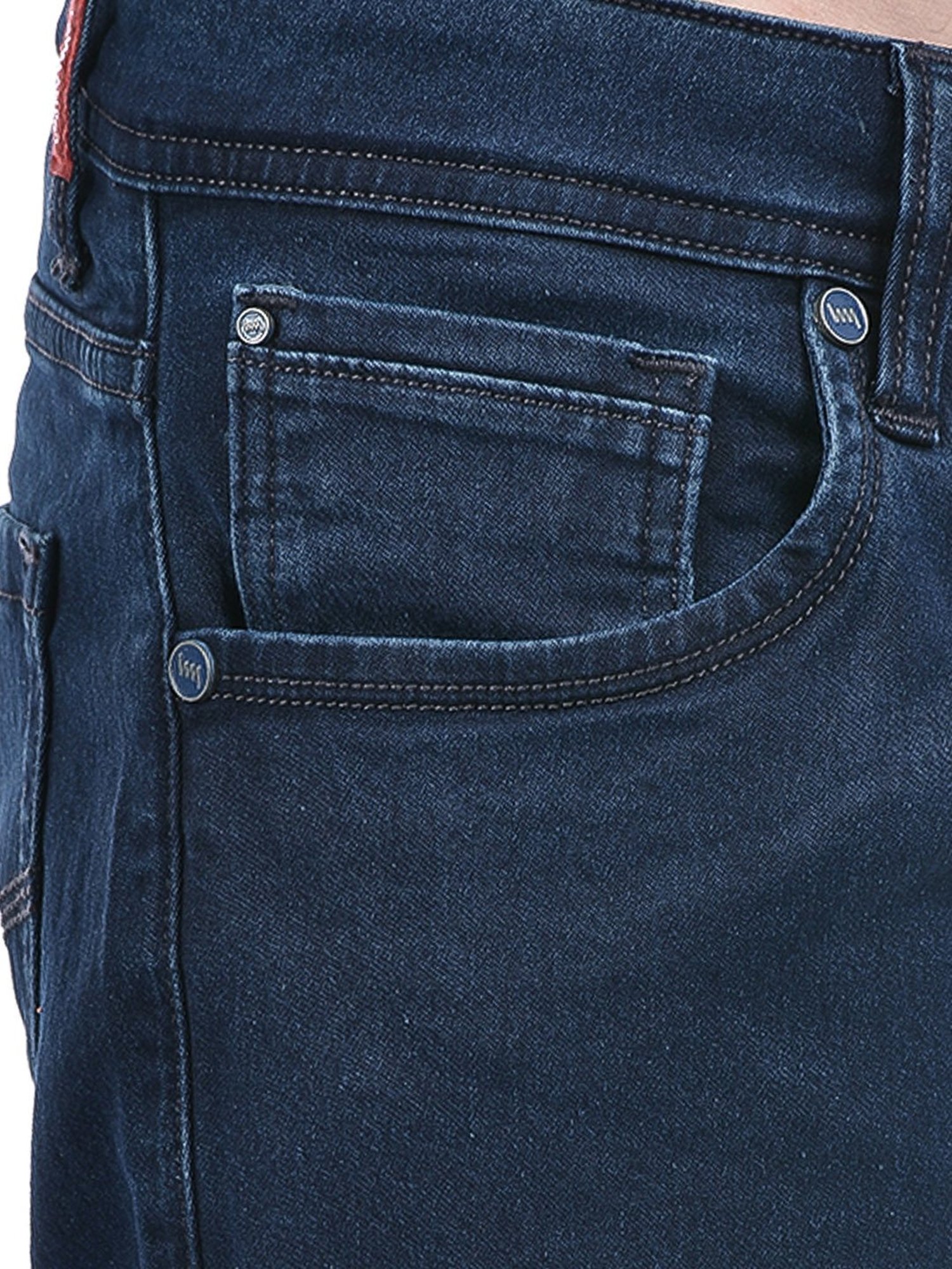 Lawman Pg3 Dark Blue Slim Fit Lightly Washed Jeans