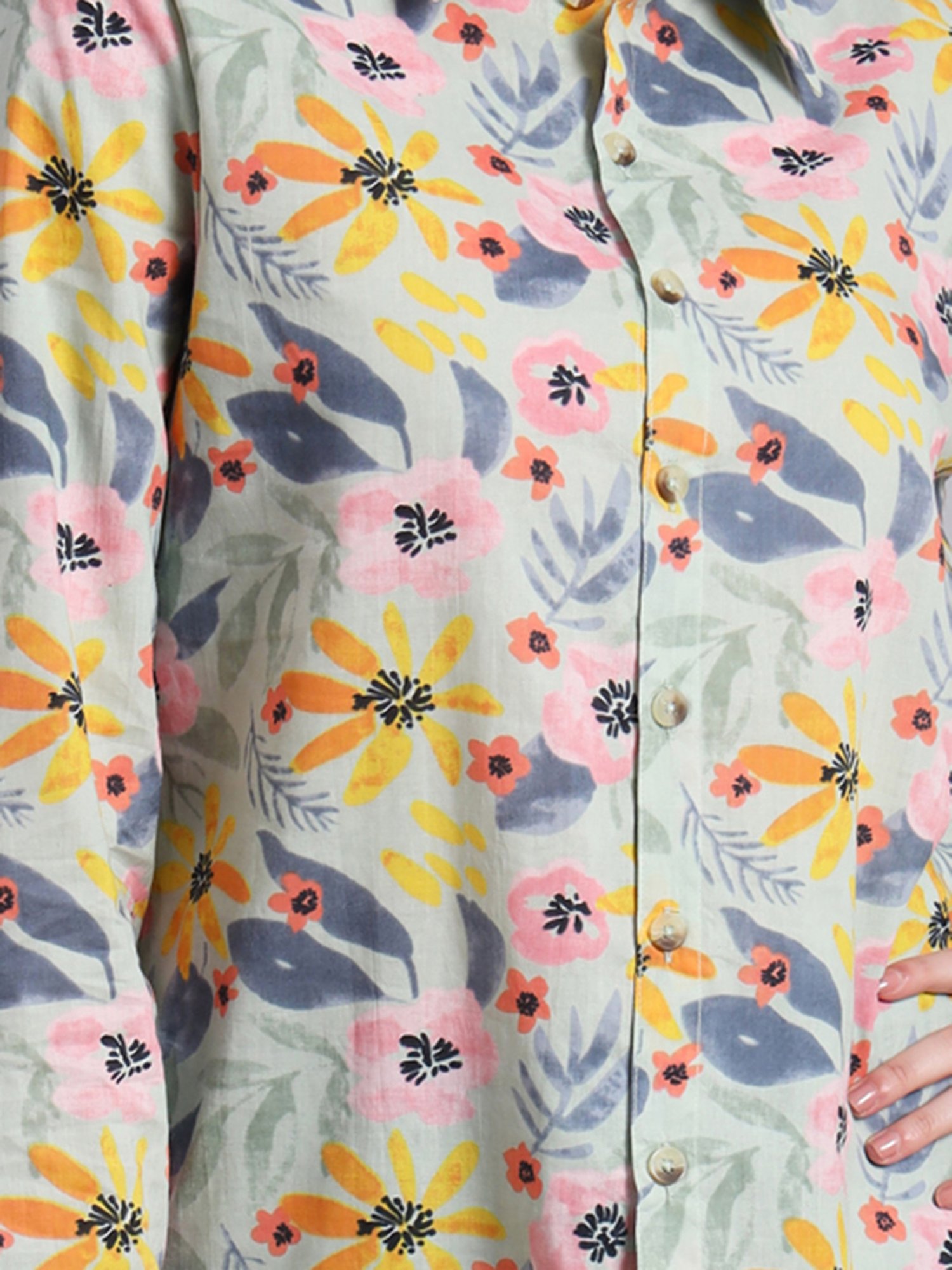 DECKEDUP Multicolor Floral Print Tunic