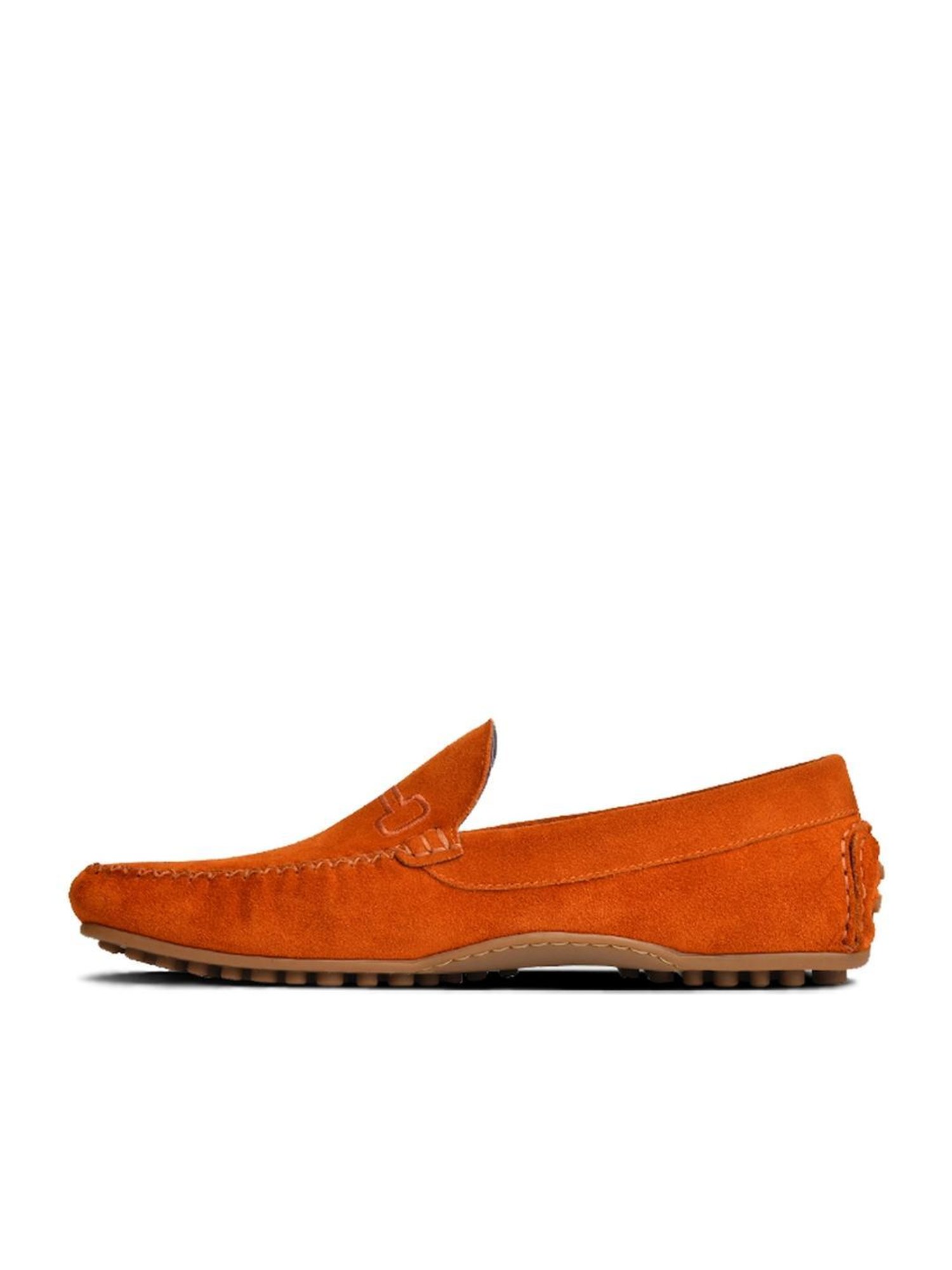 Language Shoes Men's Ryuk Driver Orange Loafers