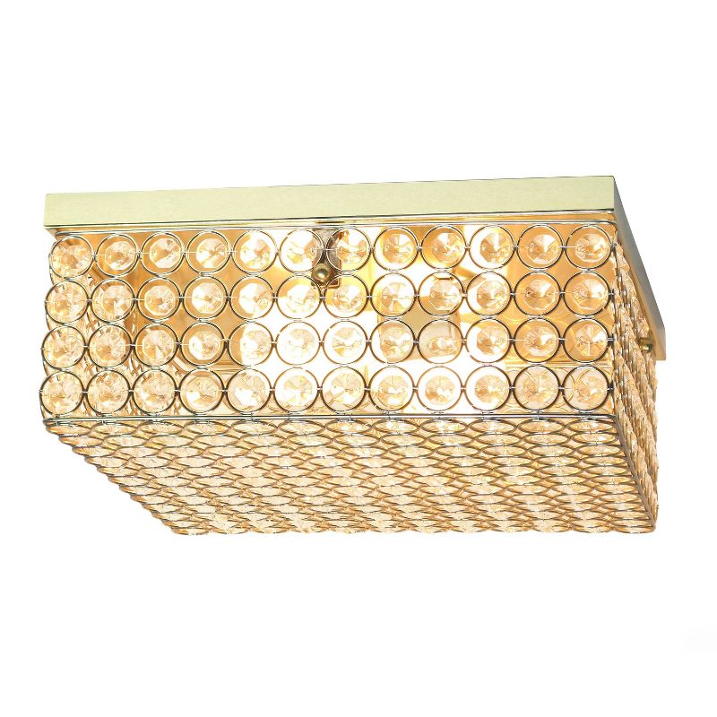 12" Elipse Square Flushmount Gold - Elegant Designs