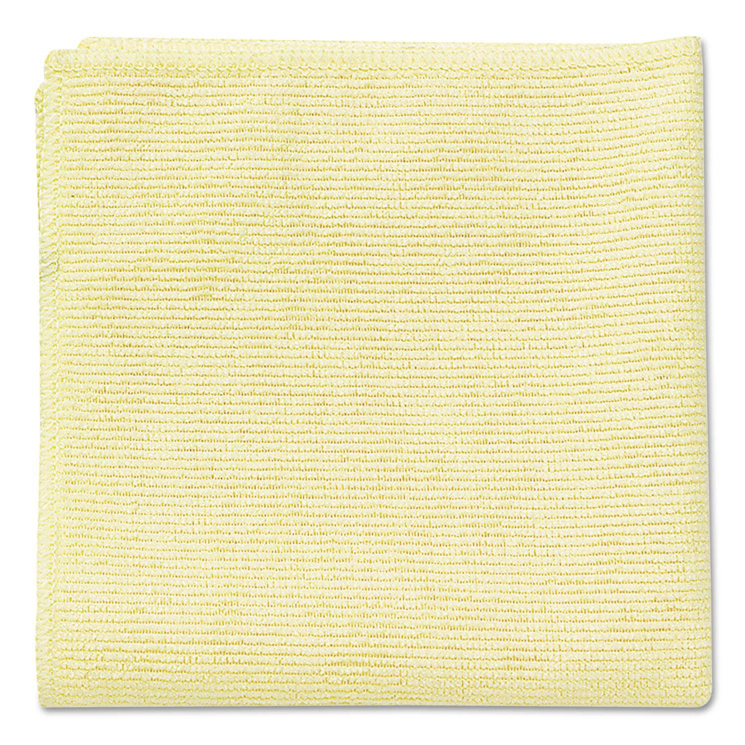 Rubbermaid Commercial Microfiber Cleaning Cloths 16 x 16 Yellow 24/Pack 1820584
