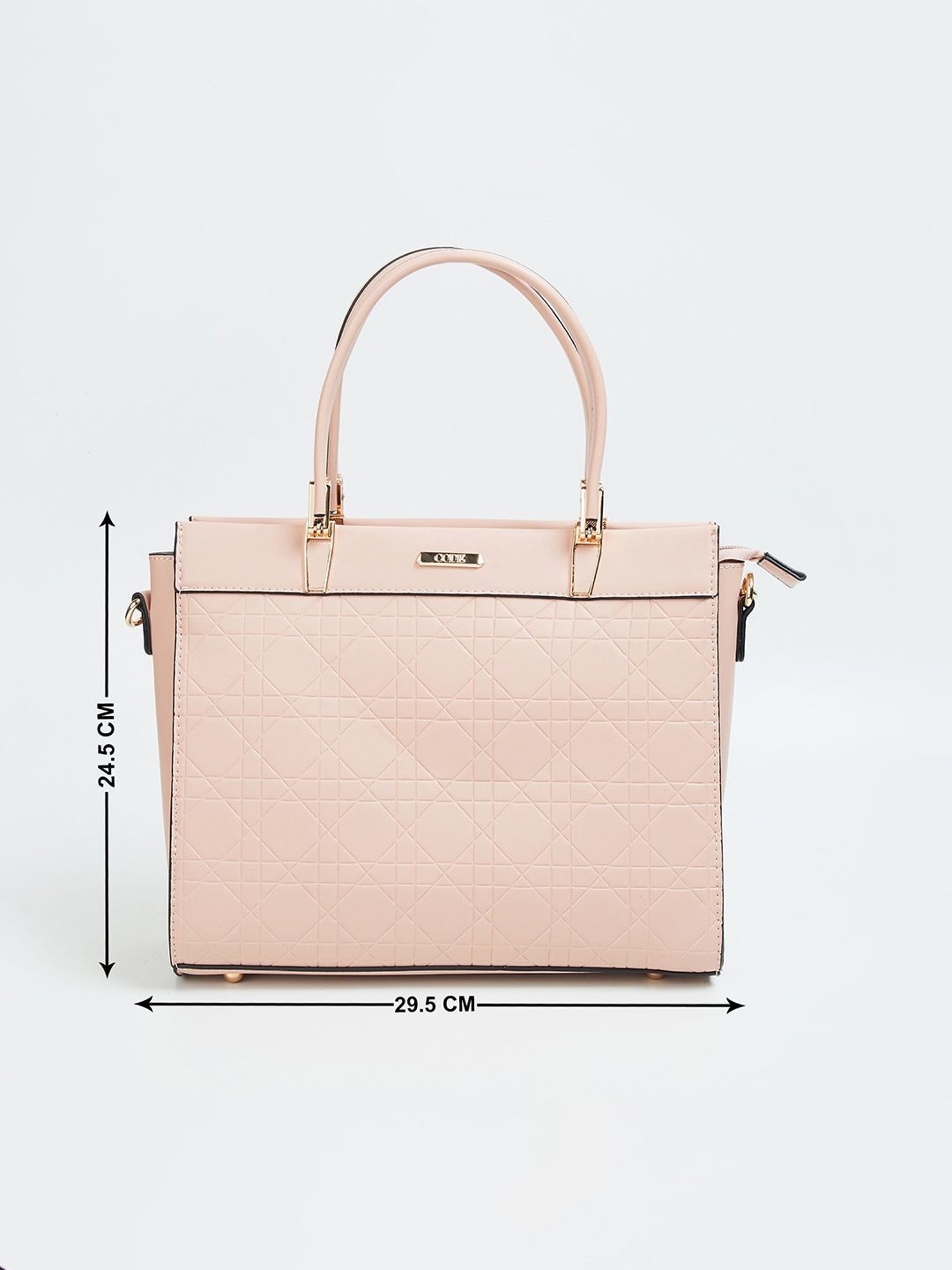 Code by Lifestyle Pink Textured Handbag