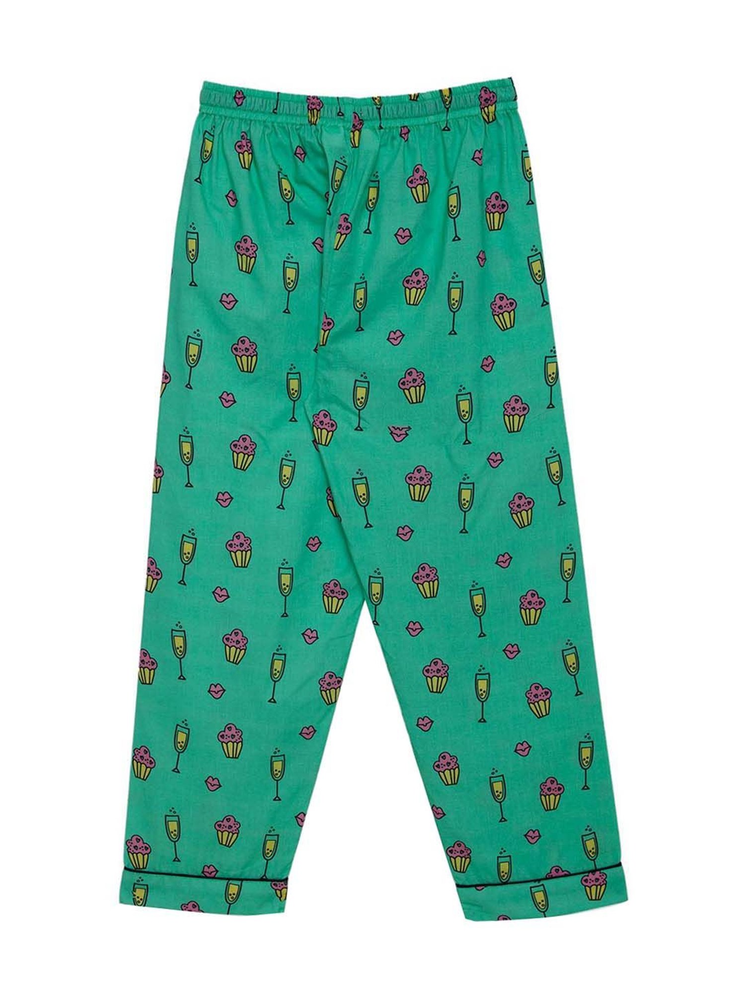 Fluffalump Boys Multicolor Cotton Printed Nightwear Top & Pants Set