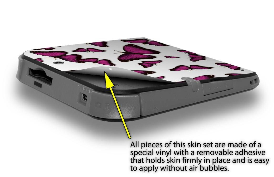 Butterflies Purple - Decal Style Vinyl Skin fits Nintendo 2DS