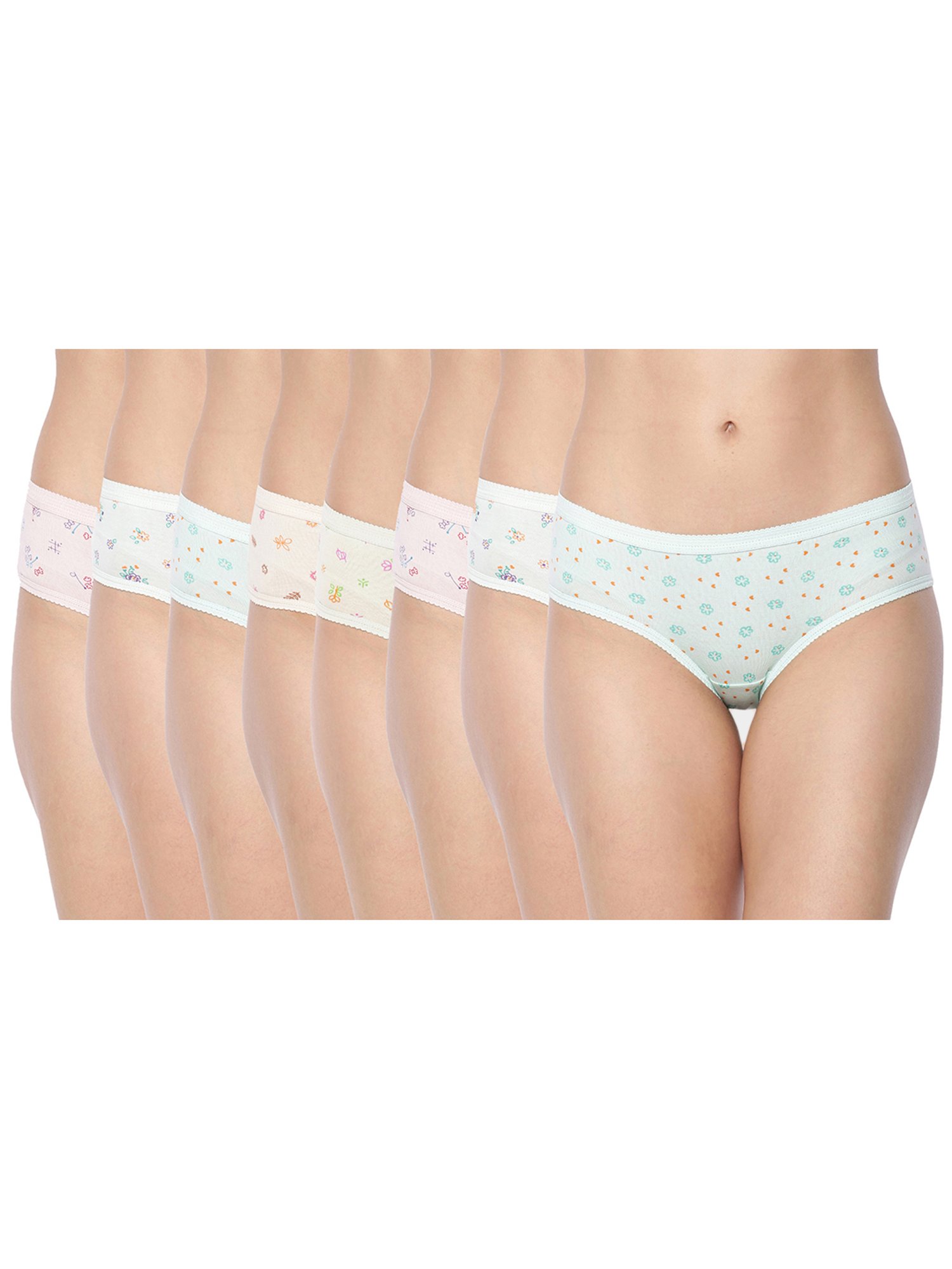 Dollar Missy Multicolor Cotton Panty Set - Pack of 8
