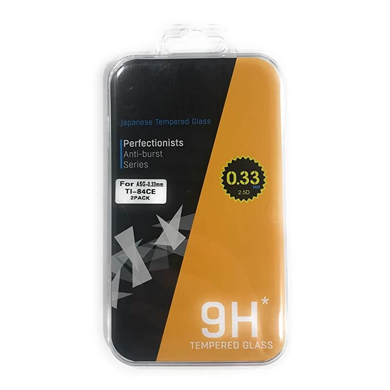 Pack Tempered Glass Screen Protector for Texas Instruments TI84 Plus Ce Graphing Calculator 9H Hardness 033 mm Thick Impact and Scratch Protection