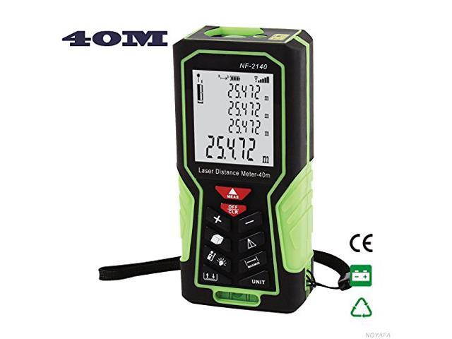 NOYAFA NF-2140 Handheld Laser Distance Meter Digital Laser Range Finder Laser Tape Measure 40M Area/volume/Angle Tester tool Lofting function