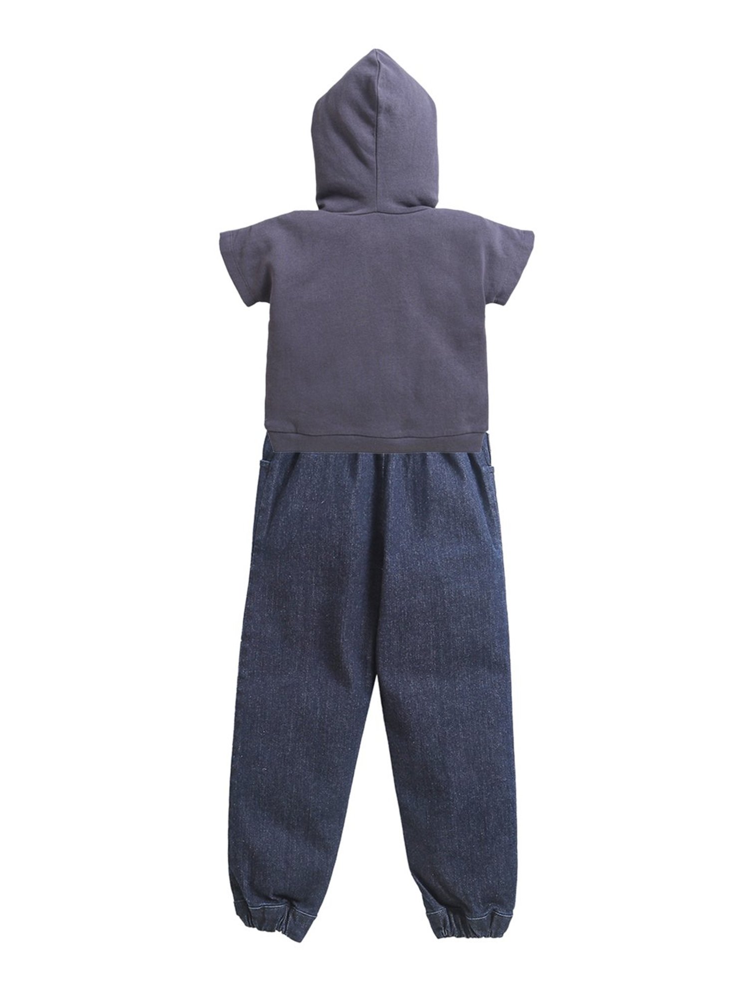 Nino Bambino Kids Multicolor Solid Full Sleeves T-Shirt, Hoddie with Pants