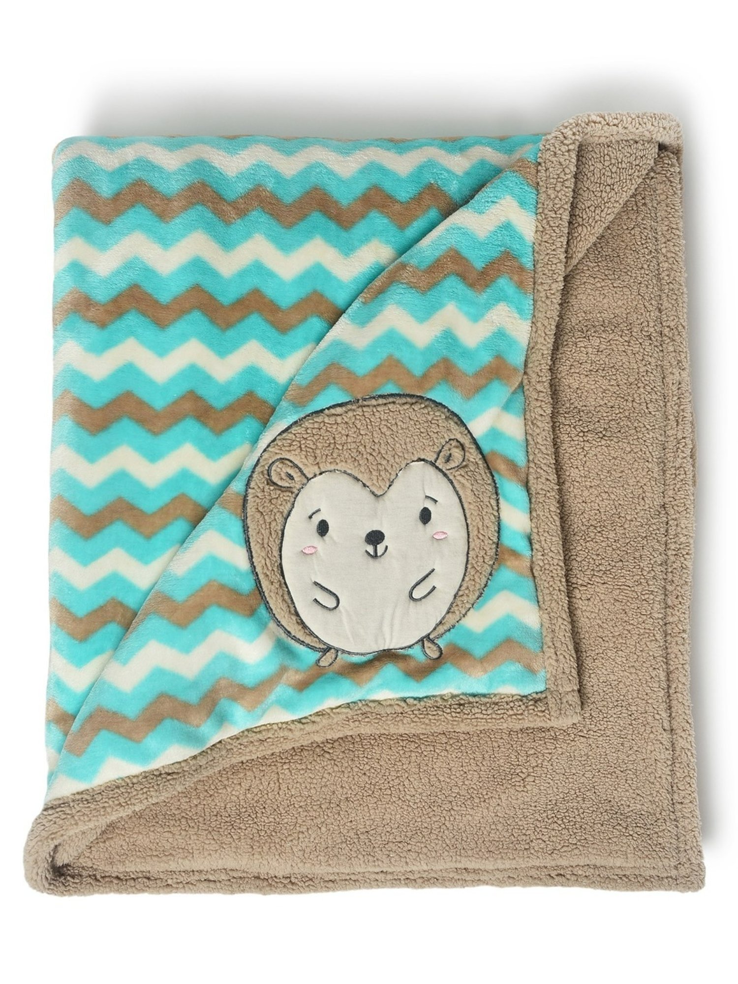 MiArcus Chevron Green 150 TC Polyester Blanket for Kids