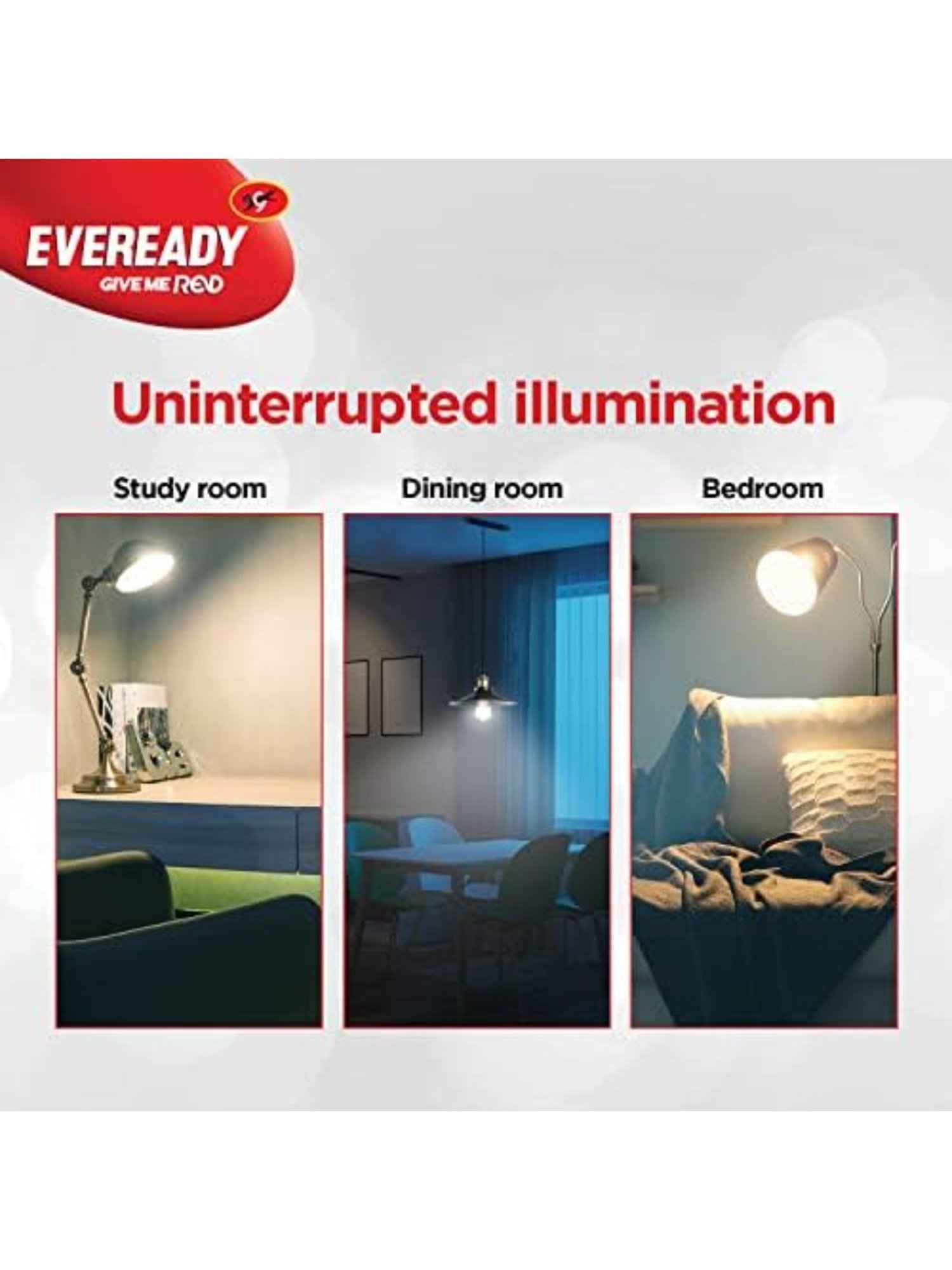 Eveready B22D 9W Emergency LED Bulb - Pack of 2 (White)
