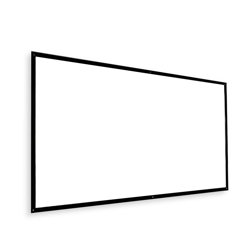 Thinyou Projector Screen White Plastic Simple Portable Curtain HD for Movie Home Theater Indoor Outdoor 120-Inch 16:9 Throw Ratio