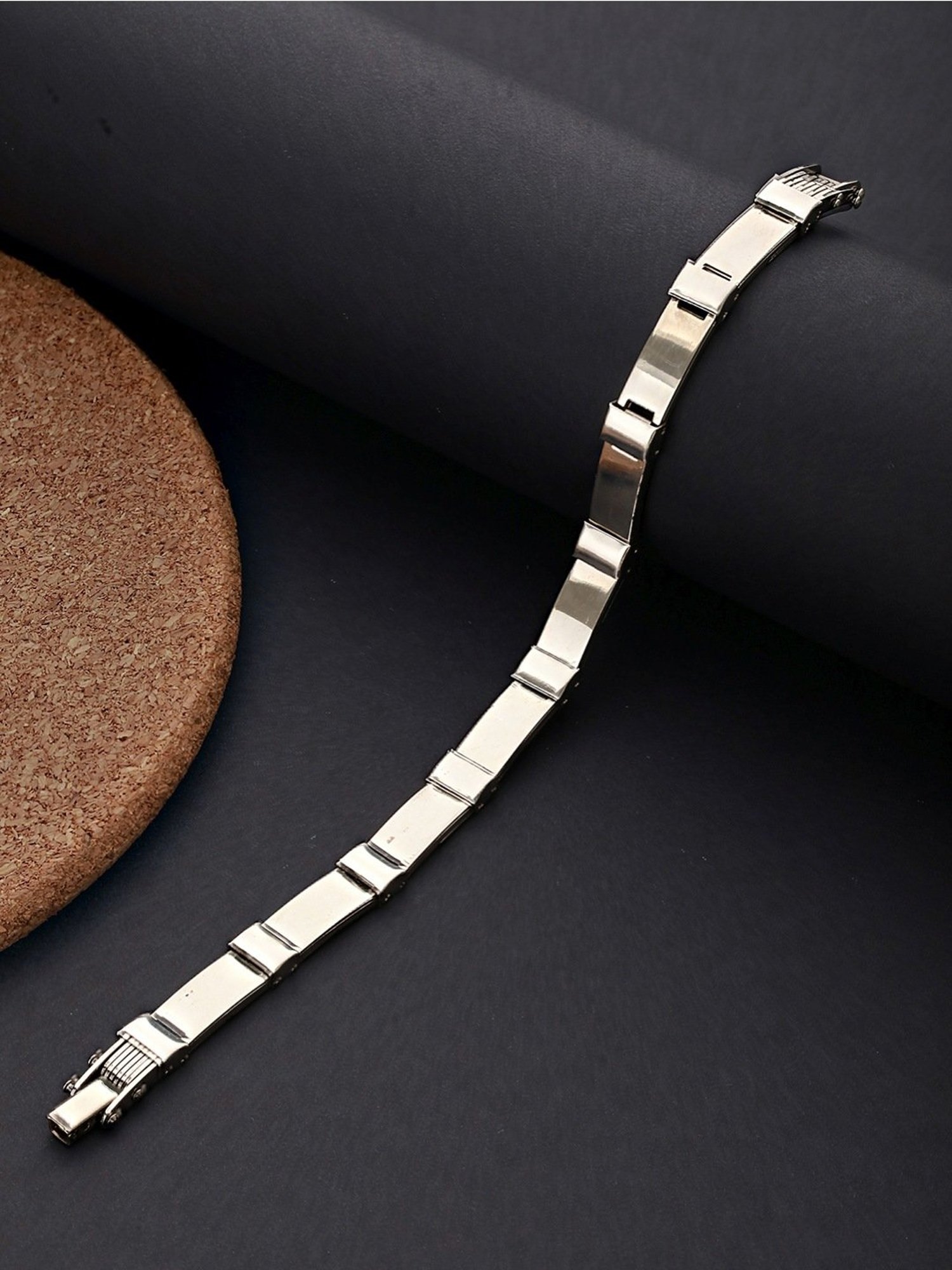 Aatmana Men Silver-Plated Link Bracelet