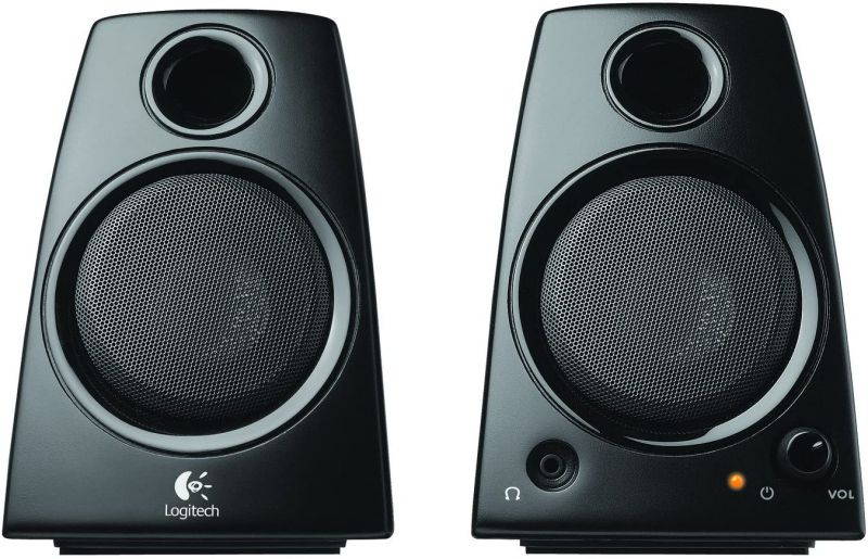 New Logitech 3.5mm Jack Compact Laptop Speakers,	Z130 Compact Speakers, Rich and strong stereo sound with 5 watts of power,Works with Windows and Mac OS