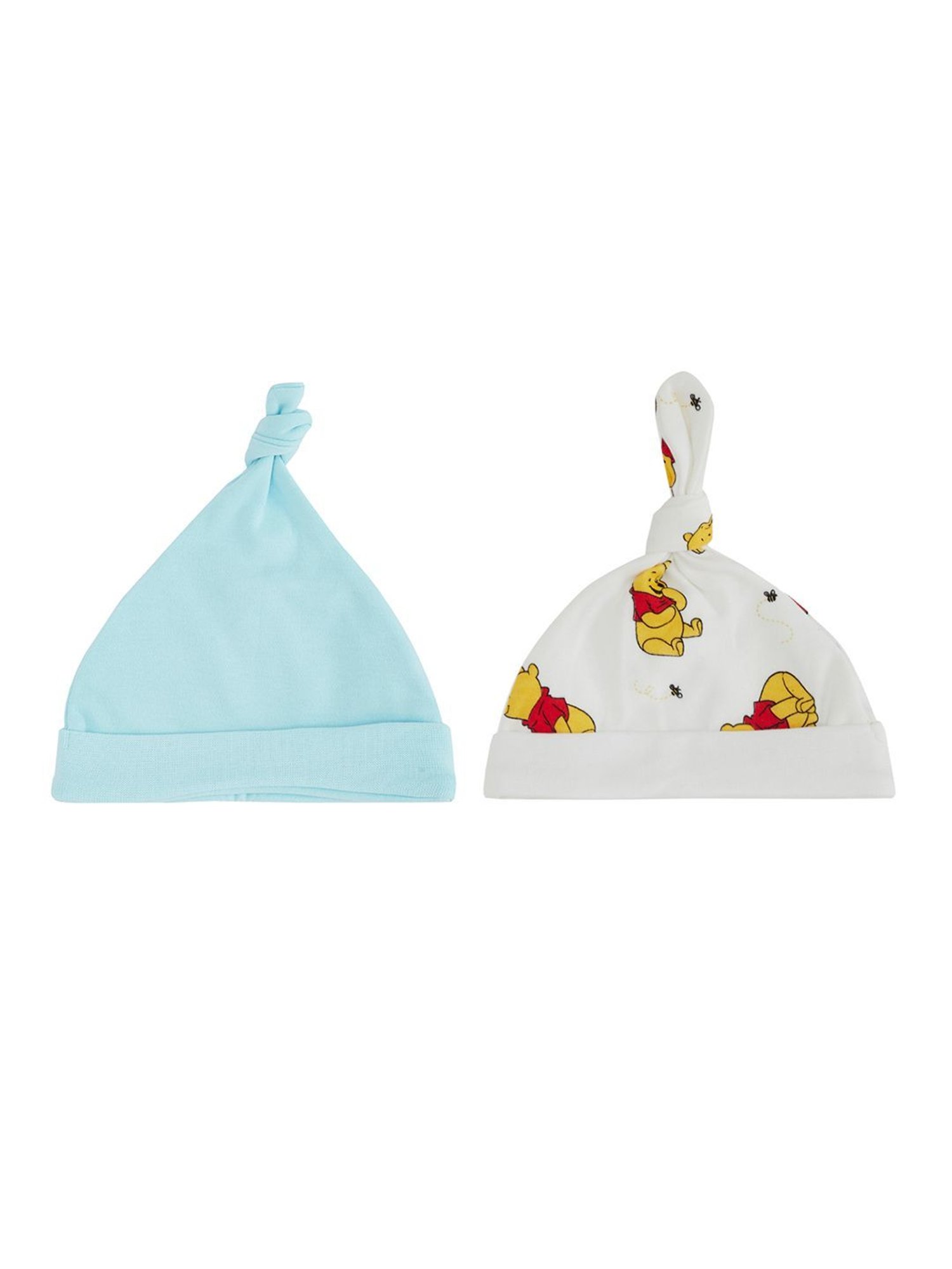 Pantaloons Baby Sky Blue & White Printed Cap (Pack Of 2)