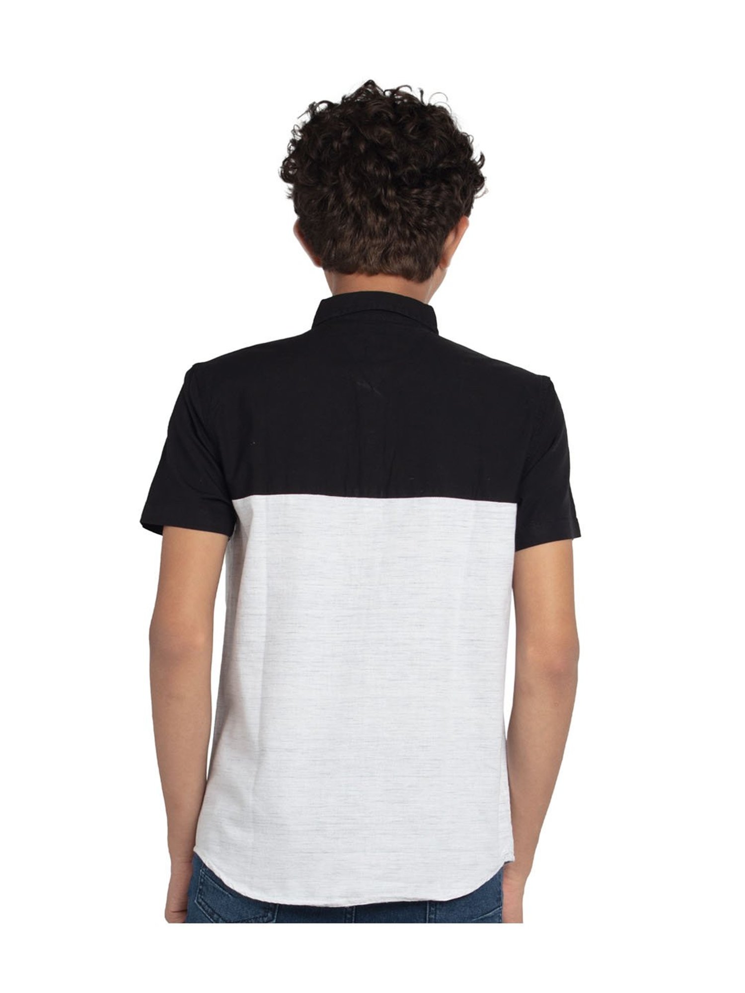 Under Fourteen Only Kids Black & White Graphic Print Shirt