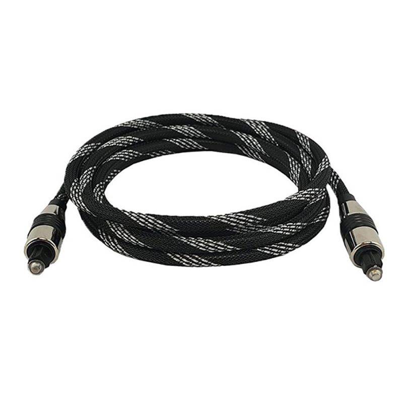 SatelliteSale 3 FT Premium Nylon Audio Optical Fiber Cable Toslink SPDIF Cord
