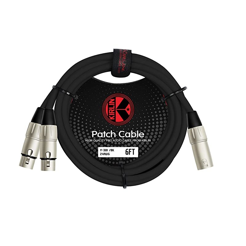 Cable Y-301-06 - 6 Feet - XLR Male to Dual XLR Female Y-Cable