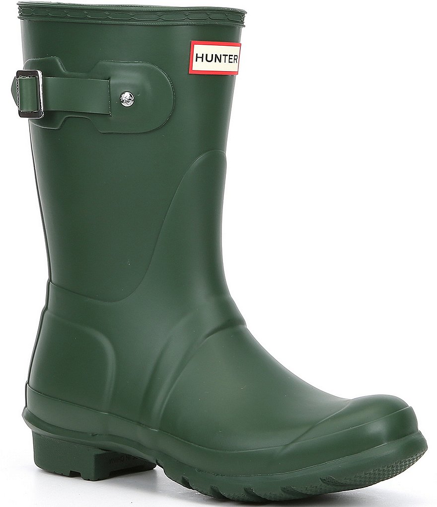 Hunter Women's Original Short Matte Buckle Strap Rain Boots