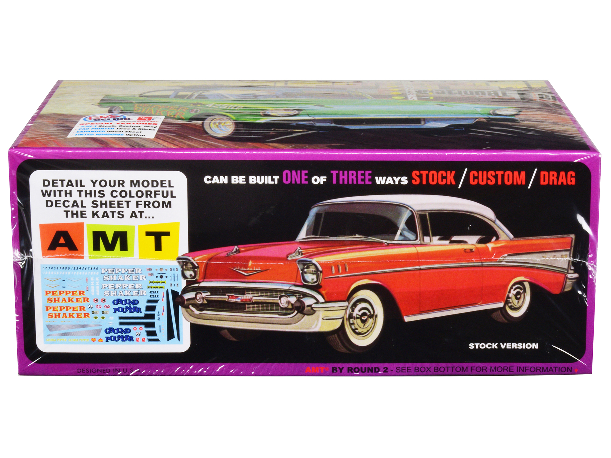 Skill 2 Model Kit 1955 Chevrolet Nomad 3-in-1 Kit "Trophy Series" 1/25 Scale Model by AMT