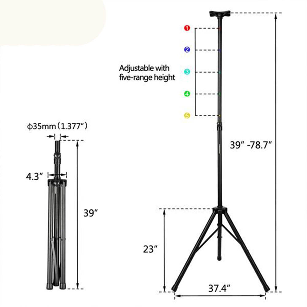Nylon Adjustable Tripod DJ PA Speaker Stand Black