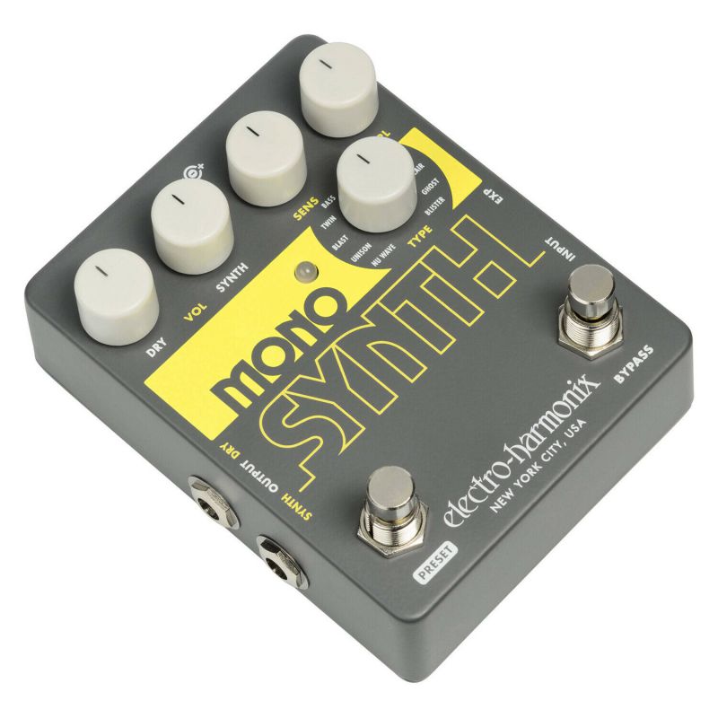 Electro Harmonix Guitar Mono Synth Effects Pedal Includes Power Supply