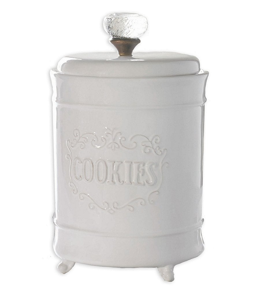 Mud Pie Circa Glass Door Knob Footed Cookie Jar