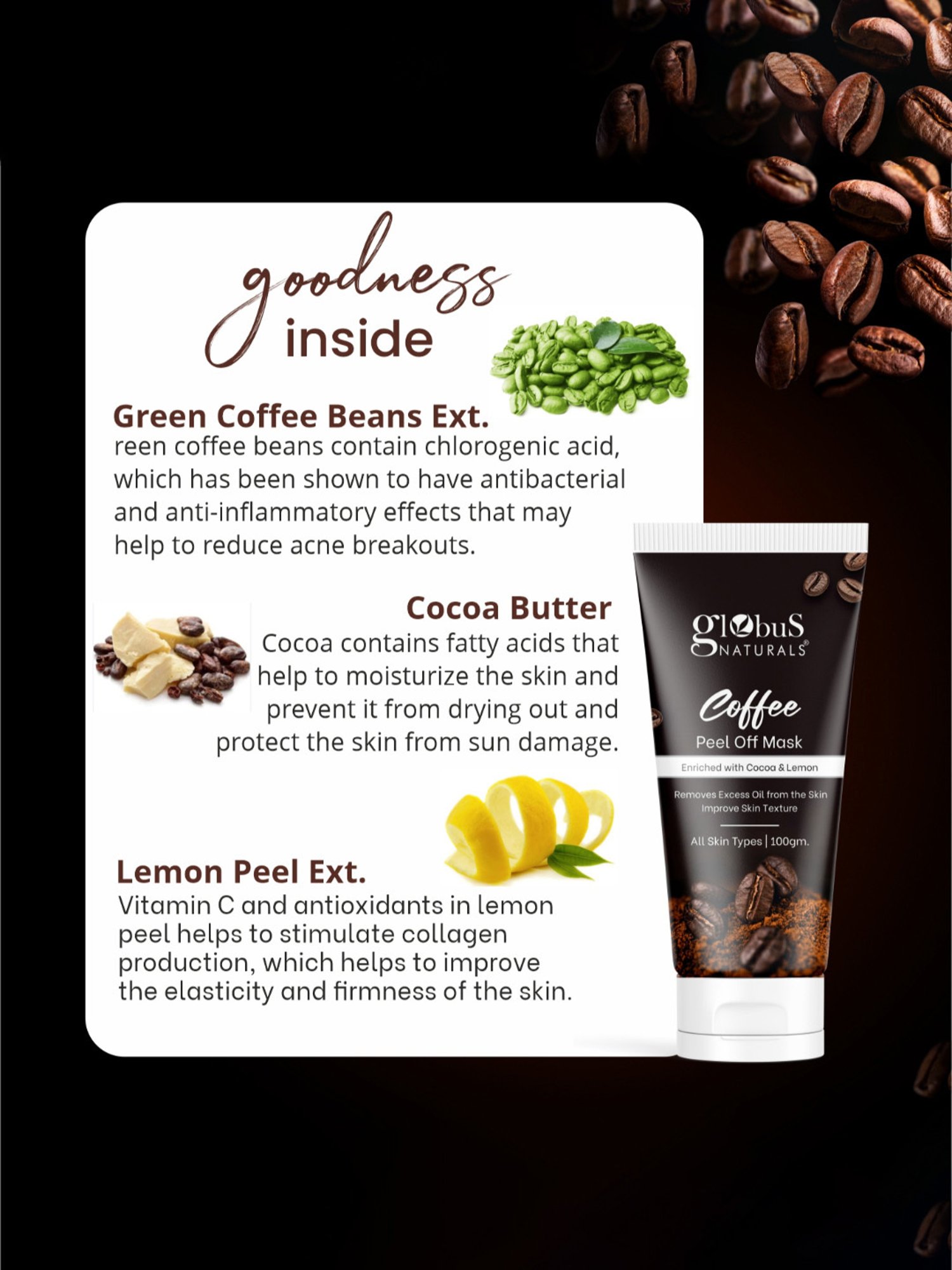 Jaquline USA Coffee peel off mask - 100 ml