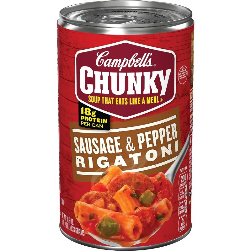 Campbell's Chunky Sausage & Pepper Rigatoni Soup 18.8oz