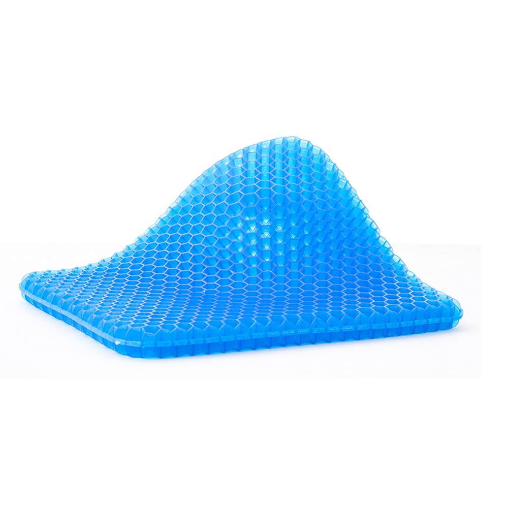 Gel Seat Cushion, Office Chair Seat Cushion with Non-Slip Cover Breathable Honeycomb Pain Relief Sciatica Egg Crate Cushion for Office Chair Car Wheelchair(15.7*13*1.6inch)