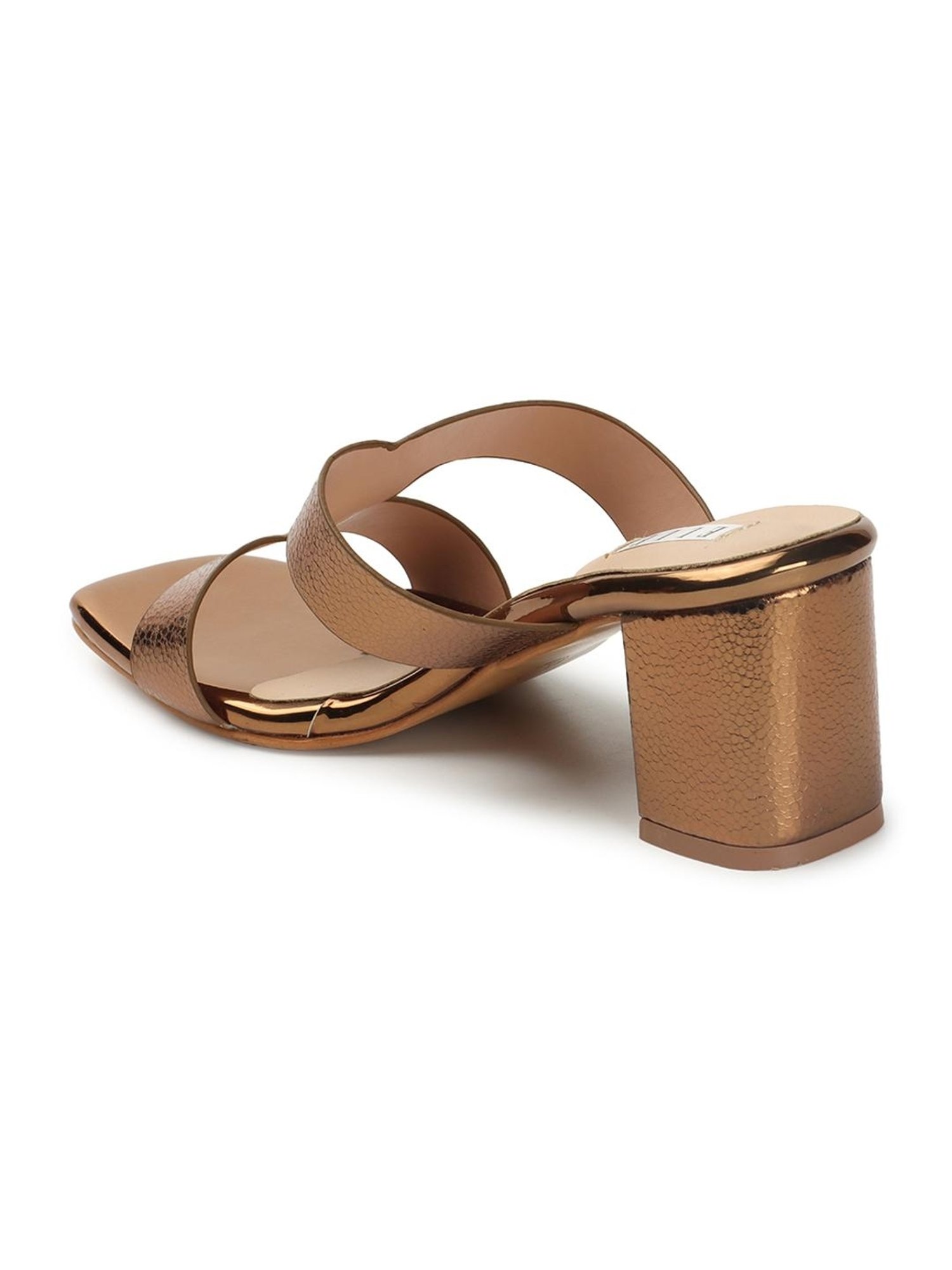 Elle Women's Antique Gold Casual Sandals