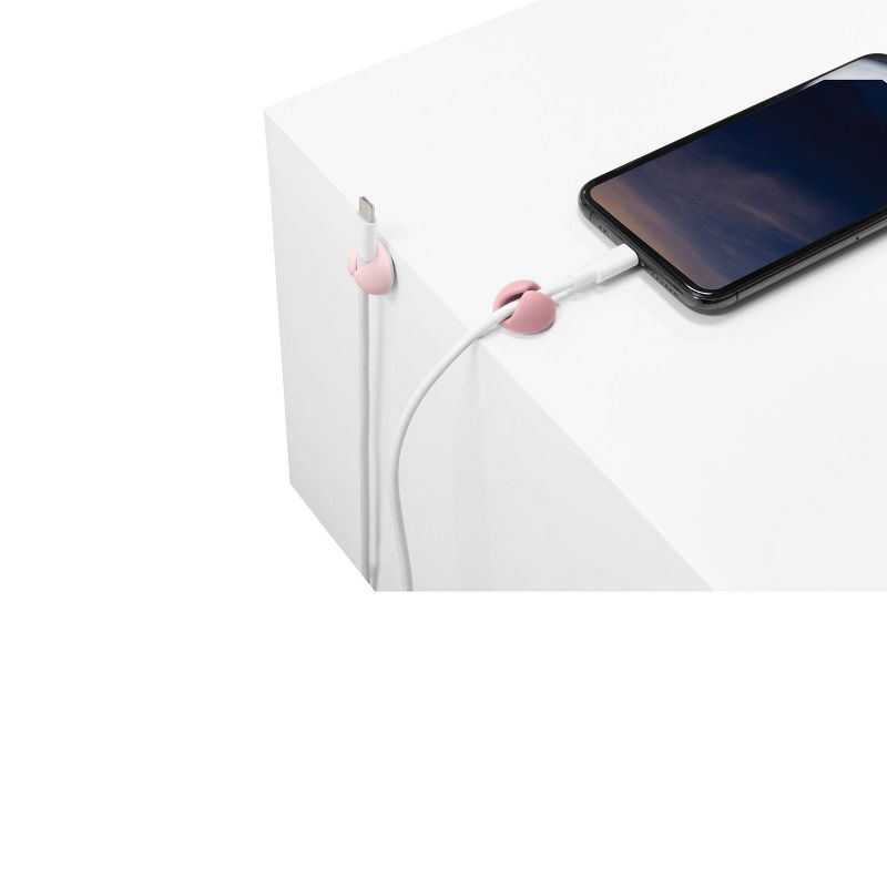 9pk CableDrop Mini Cable Router Clips Ombre Blush - BlueLounge