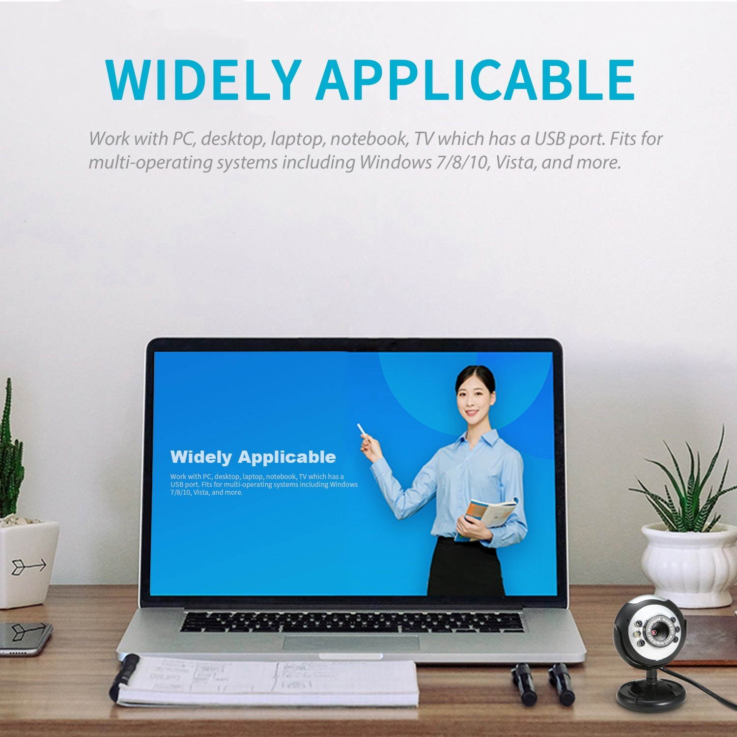 640P Webcam Live Streaming Webcam with Microphone 360 Degree Rotatable USB Web Camera for PC Laptop Desktop Webcam for Video Conference Meeting Gaming Desktop Office