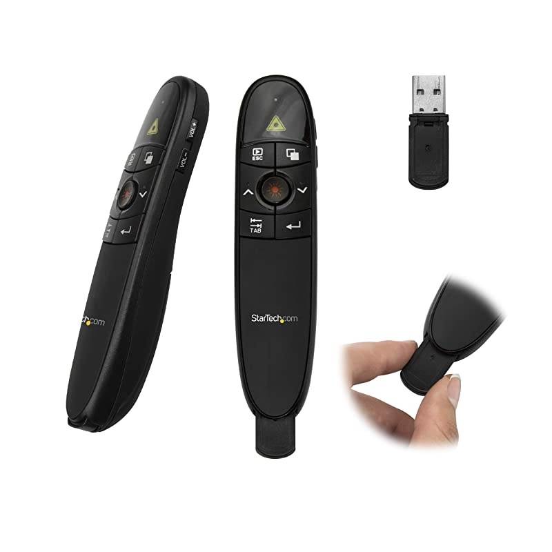 com Wireless Presentation Remote with Red Laser Pointer 90 ft PowerPoint Presentation Clicker for Mac Windows PRESREMOTE