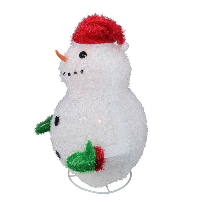 Sterling 24" Pre-Lit Red and White Snowman Outdoor Christmas Yard Decor