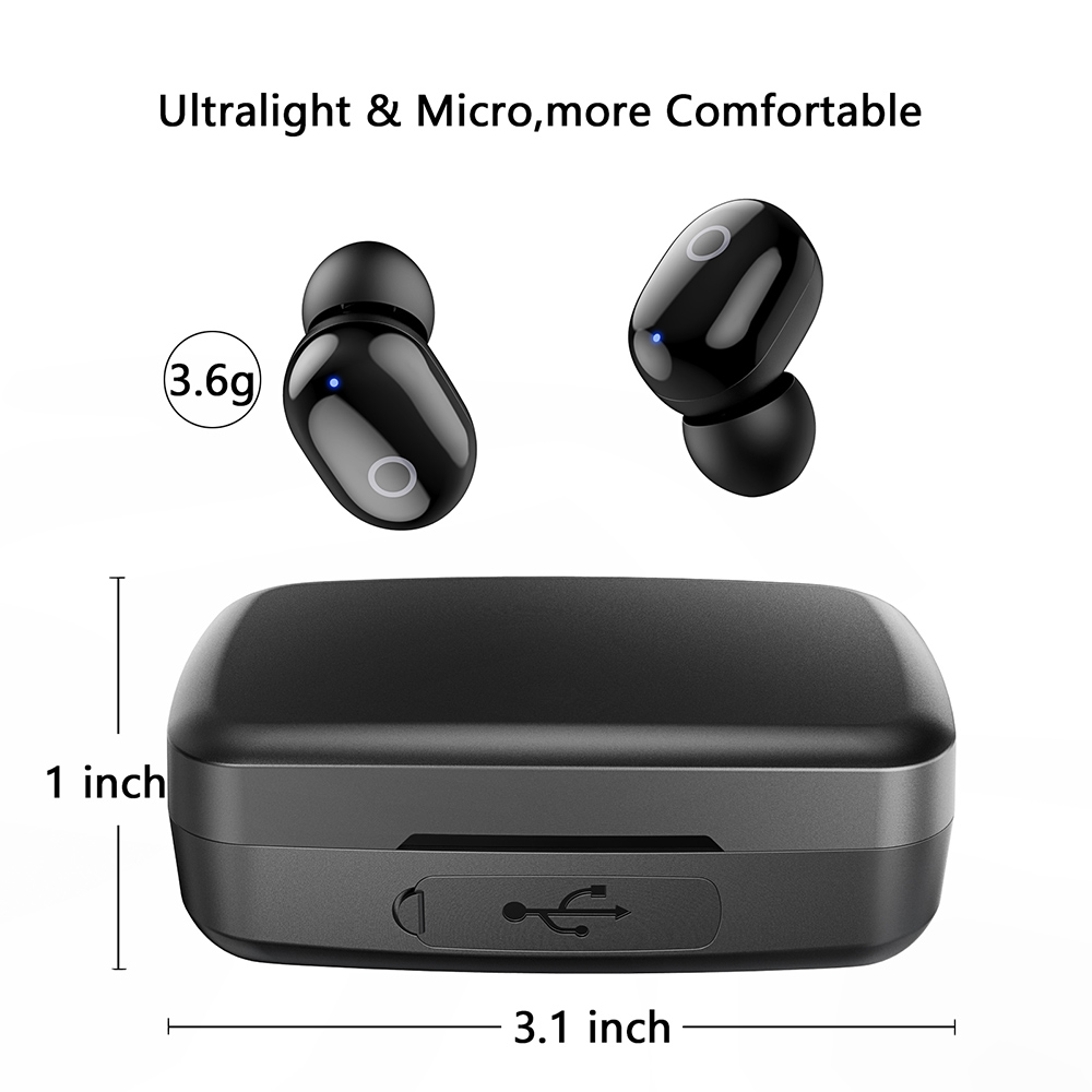 Wireless Earbuds Bluetooth 5.0 in-Ear Headphones, IPX7 Waterproof Earbuds with Portable LED Power Display Charging Case, with Smart Touch/Stereo Sound, Bluetooth Earbuds for Sports/Gaming/Music