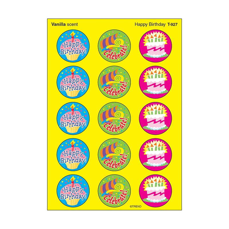 TREND ENTERPRISES INC. T-927 STINKY STICKERS HAPPY BIRTHDAY