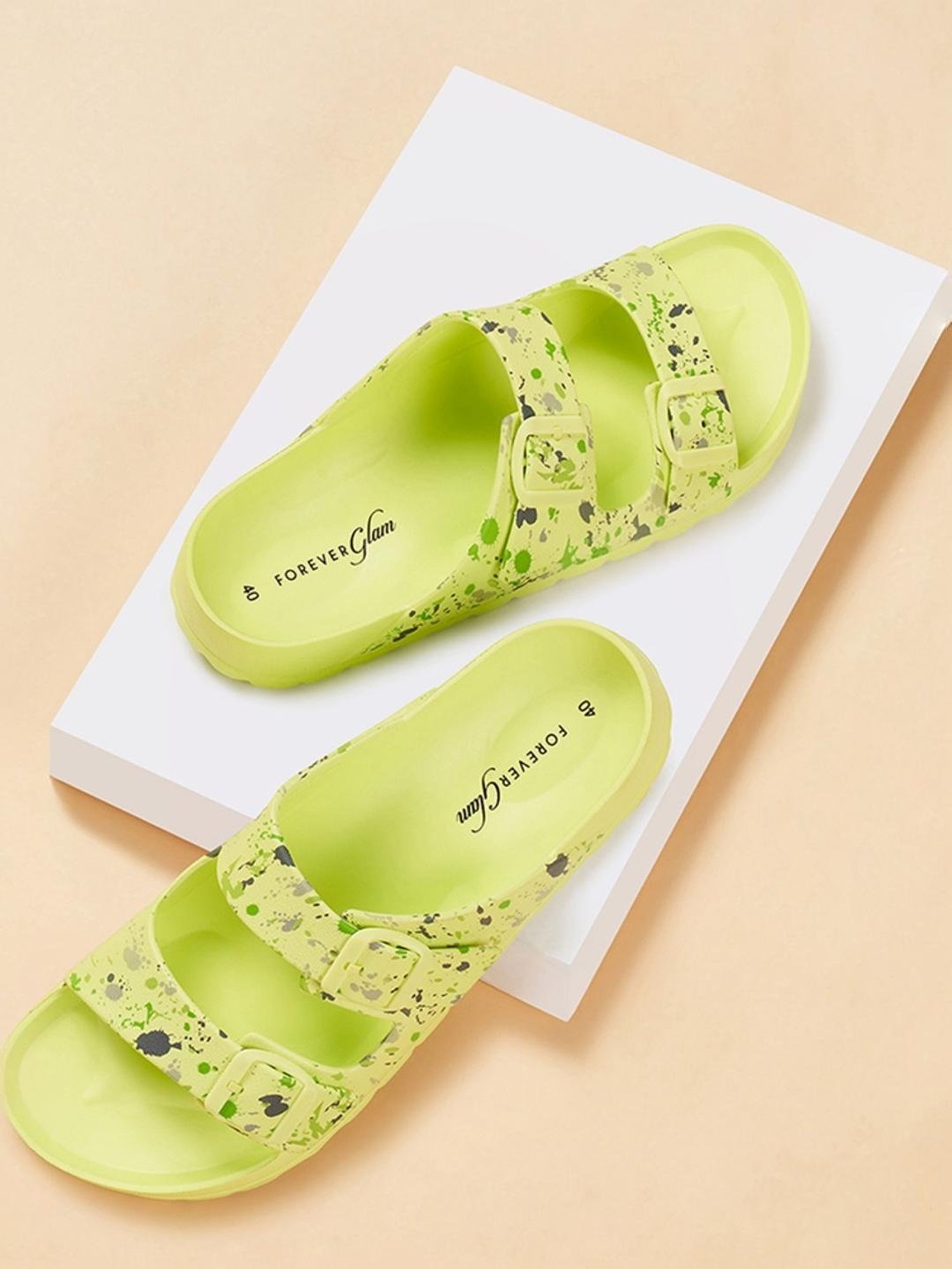 Forever Glam by Pantaloons Women's Lime Casual Sandals