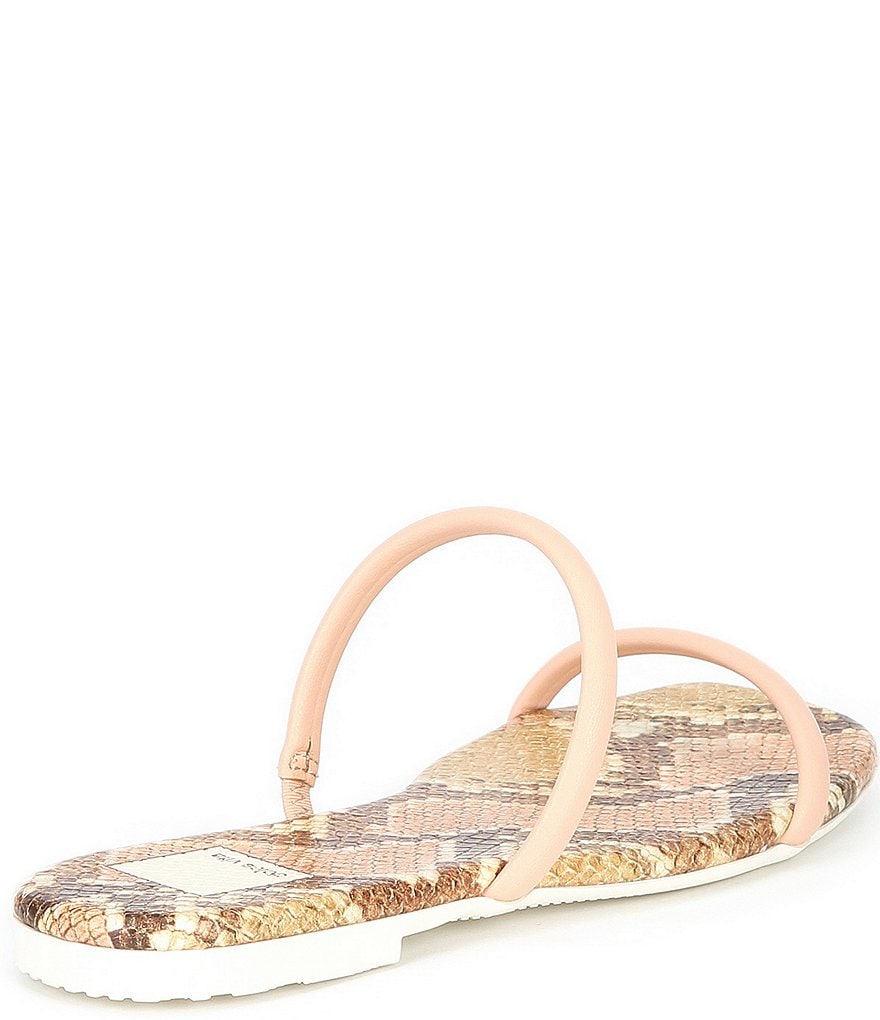 Dolce Vita Lester Banded Snake Print Square Toe Slide Sandals