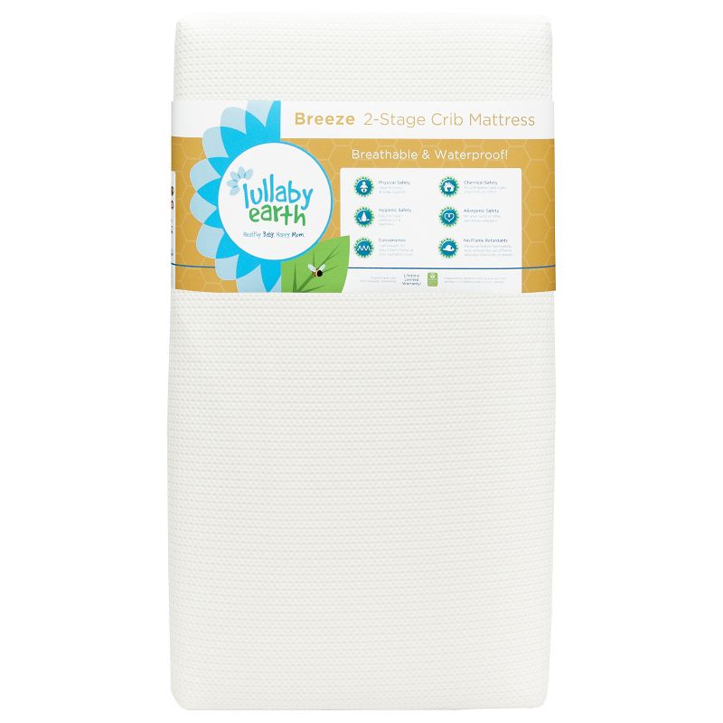 Lullaby Earth Breeze Breathable Baby Crib & Toddler Mattress 2-Stage