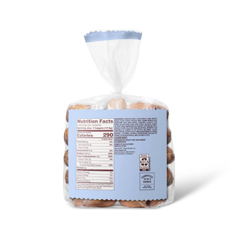 Blueberry Sliced Mini Bagels - 16oz/12ct - Favorite Day™