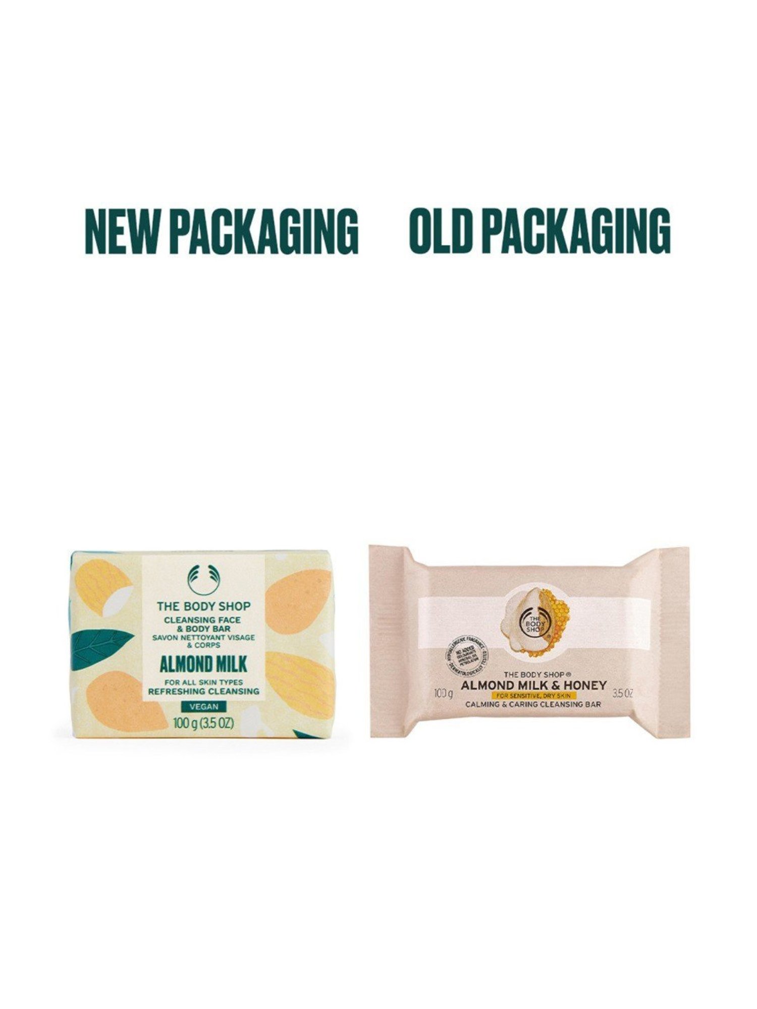 The Body Shop Almond Milk & Honey Cleansing Bar - 100 gm