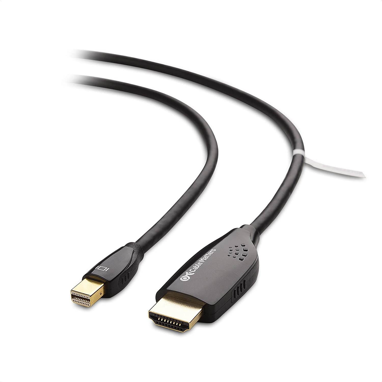 Cable Matters 4K Mini DisplayPort to HDMI Adapter Cable in Black 6 Feet - Thunderbolt and Thunderbolt 2 Port Compatible