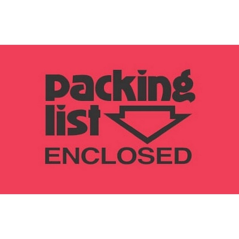 3" x 4" Packing List Enclosed Labels (500 per Roll)