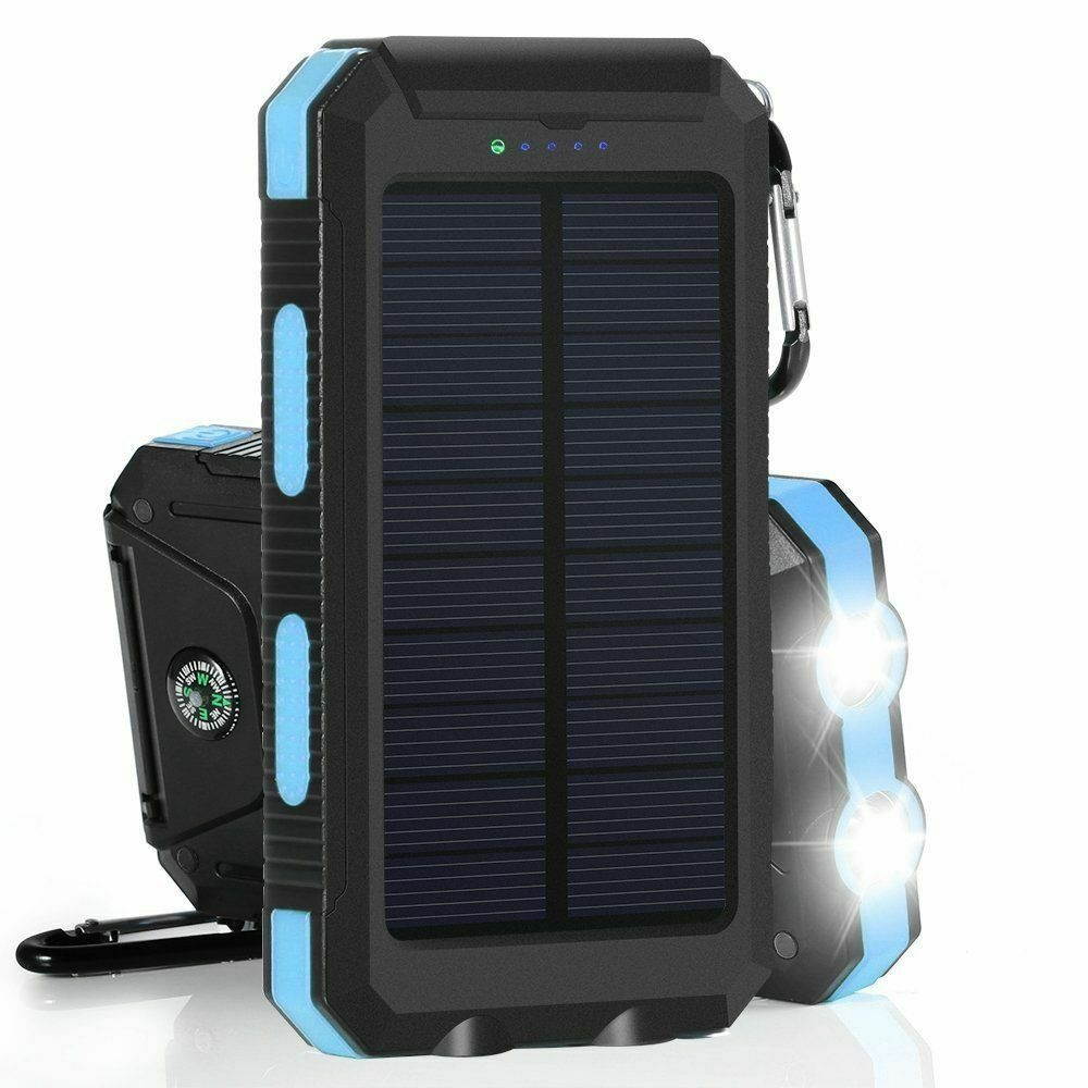9000000mAh 2 USB Portable Solar Battery Charger Solar Power Bank Phone